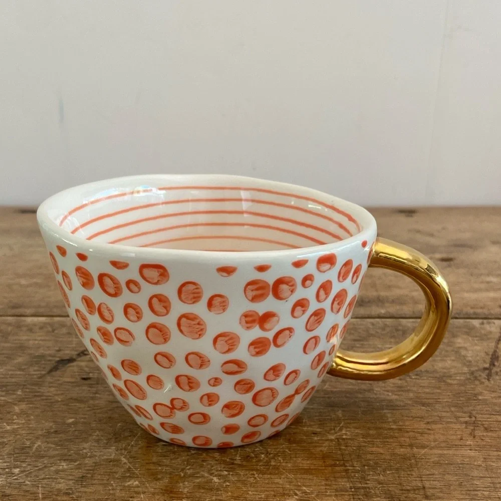 Paper Source Ceramic Polka Dot Mug